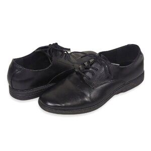 💠Hunters Bay Boys Dress Shoes Size 6 Black Faux Leather Oxfords Formal
